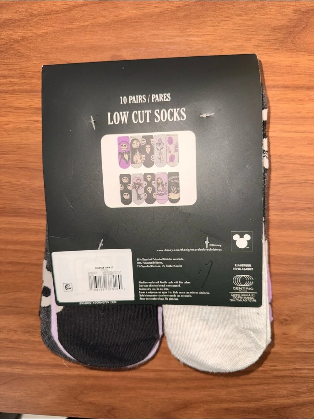 The Nightmare Before Christmas Jack Skellington Low Cut Socks